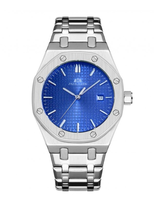 Brand Inspired Watch in Steel Casing - Blue Dial - Automatic Movement 