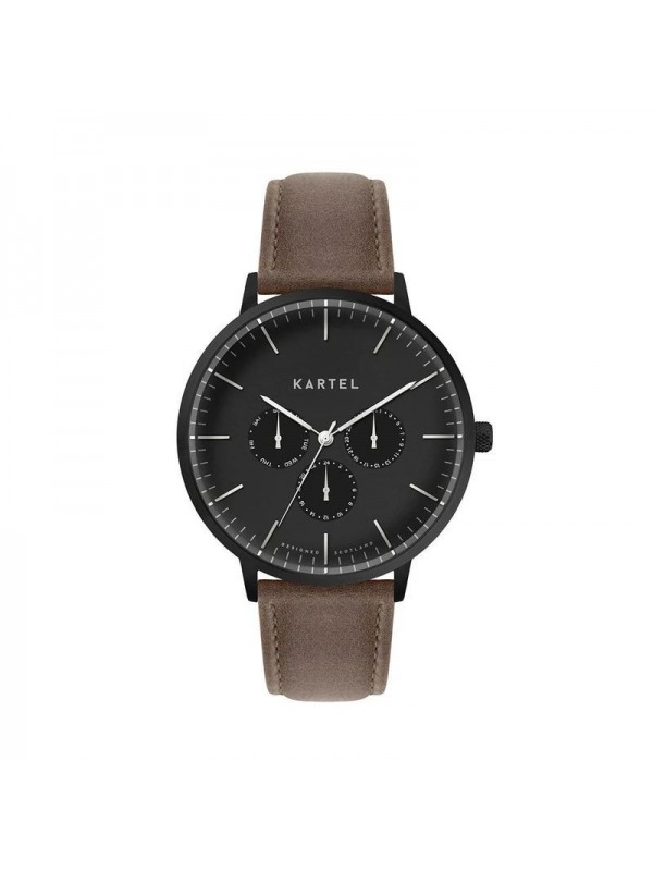 CUILLIN 43MM BROWN LEATHER STRAP WATCH
