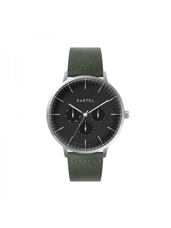 CUILLIN 43MM GREEN LEATHER STRAP WATCH