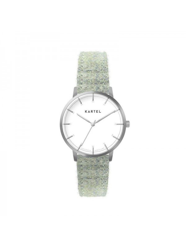 ISLA 34MM GREEN TWEED STRAP WATCH