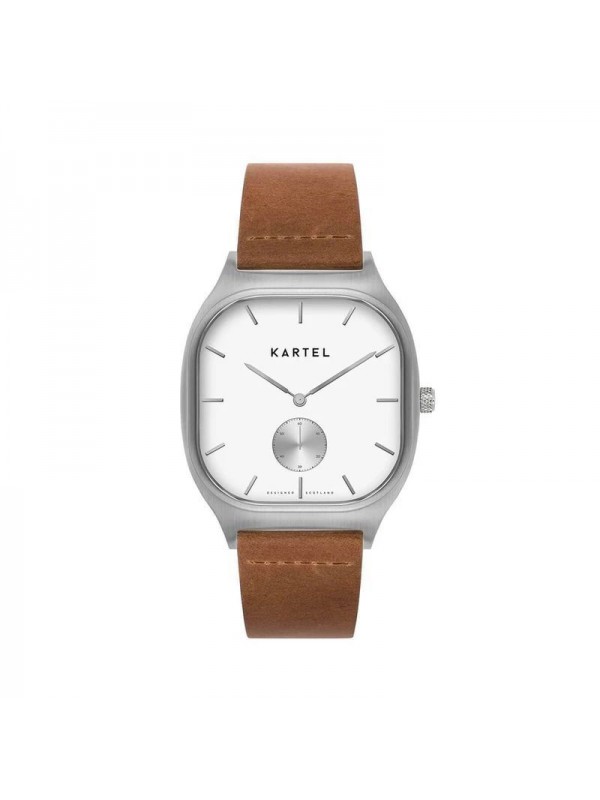 SINCLAIR 42MM TAN LEATHER STRAP WATCH