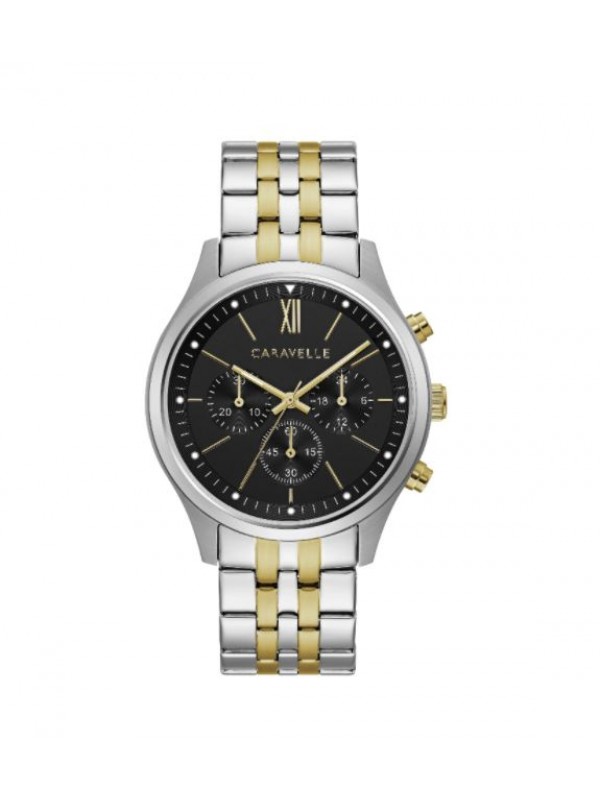 Caravelle Designed by Bulova Men's 45A143 Two-tone Stainless Chrono Bracelet Watch