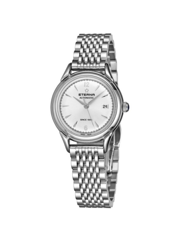 Eterna Women's 2956.50.13.1742 'Heritage 1948 For Her' Silver Dial Stainless Steel Diamond Automatic Watch