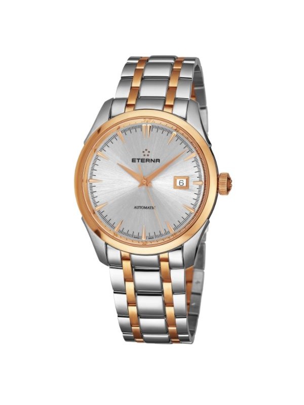 Eterna Men's 2951.53.11.1701 'Eternity' Silver Dial Two Tone Stainless Steel Swiss Automatic Watch