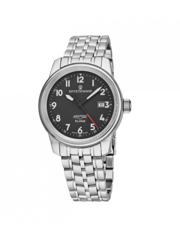 Revue Thommen Men's 16052.2137 'Air Speed' Black Stainless Steel Swiss Automatic Watch