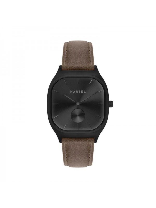 SINCLAIR 42MM BROWN LEATHER STRAP WATCH