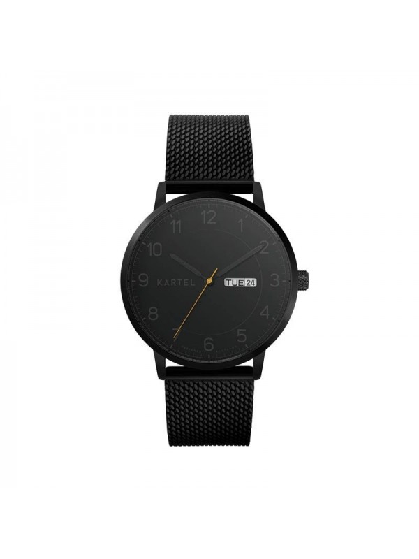 MORRIS 40MM BLACK CHAIN MESH STRAP WATCH