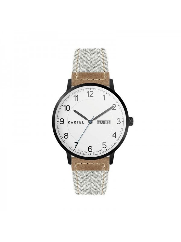 MORRIS 40MM GREY FABRIC STRAP WATCH