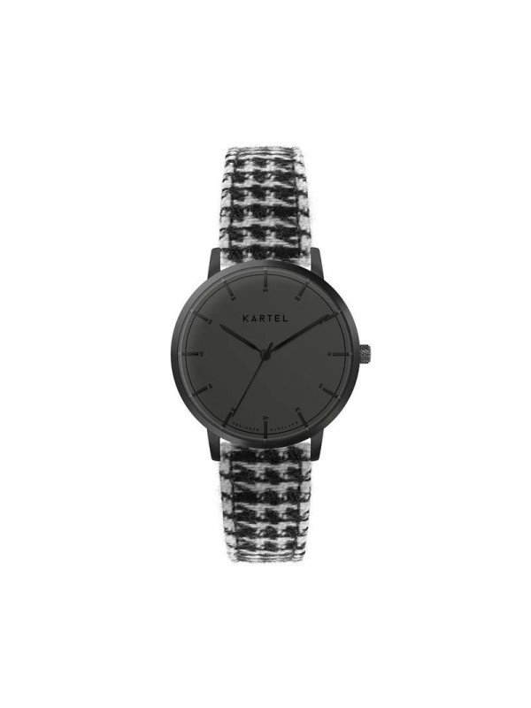 ISLA 34MM BLACK FABRIC STRAP WATCH