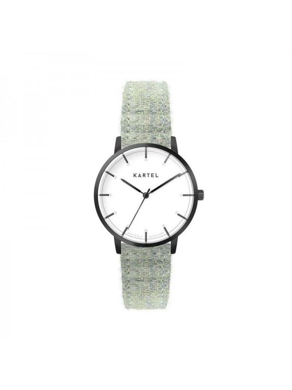 ISLA 34MM GREEN TWEED STRAP WATCH