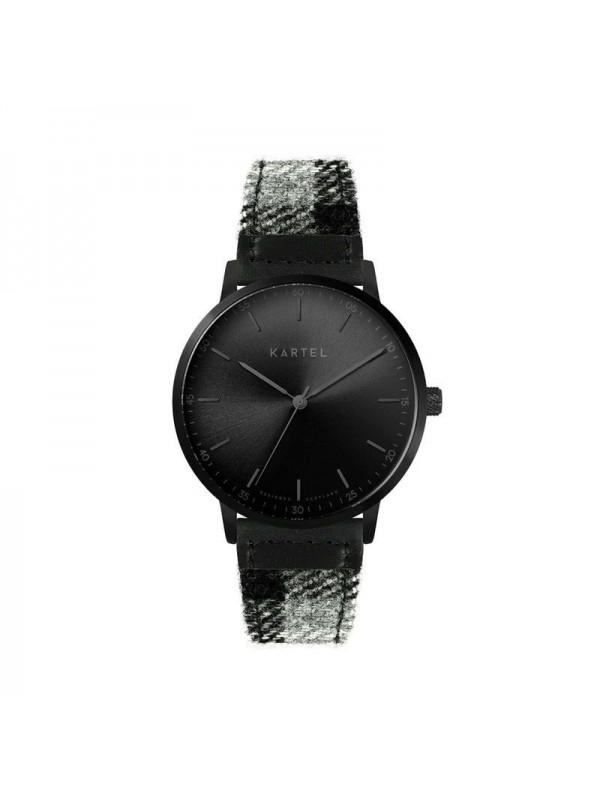 HUME 40MM GREY TARTAN STRAP WATCH