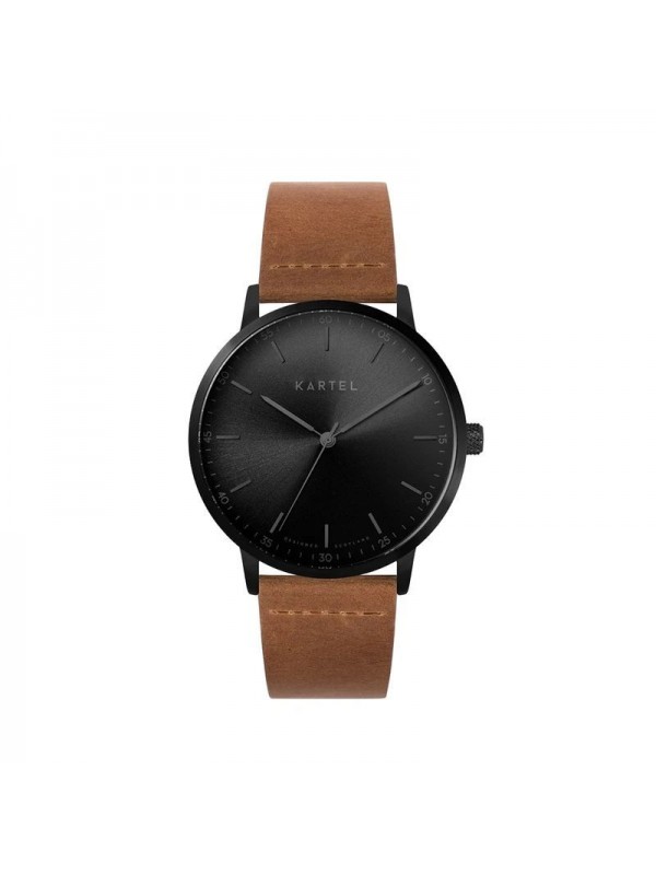 HUME 40MM TAN LEATHER STRAP WATCH