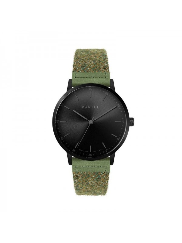 HUME 40MM GREEN FABRIC STRAP WATCH
