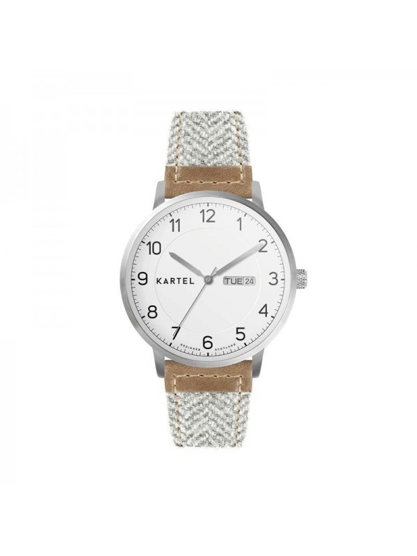 MORRIS 40MM GREY FABRIC STRAP WATCH