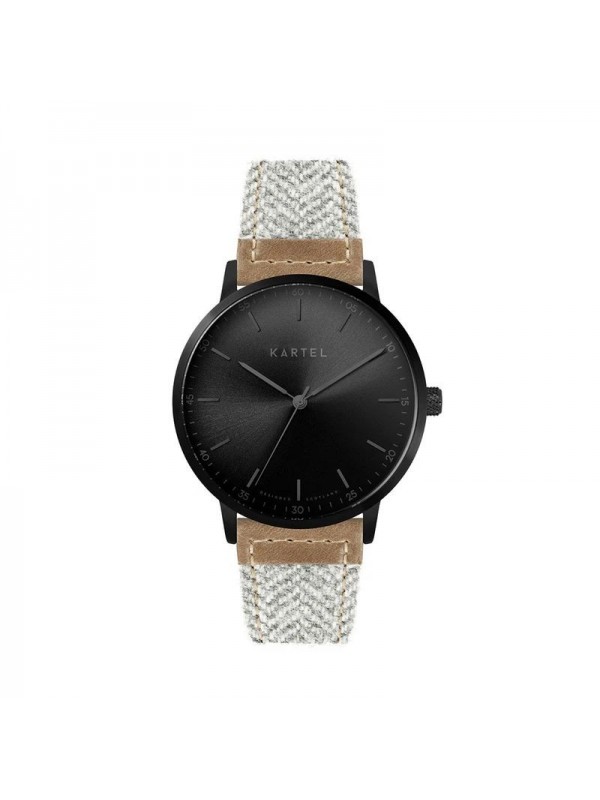 HUME 40MM GREY FABRIC STRAP WATCH