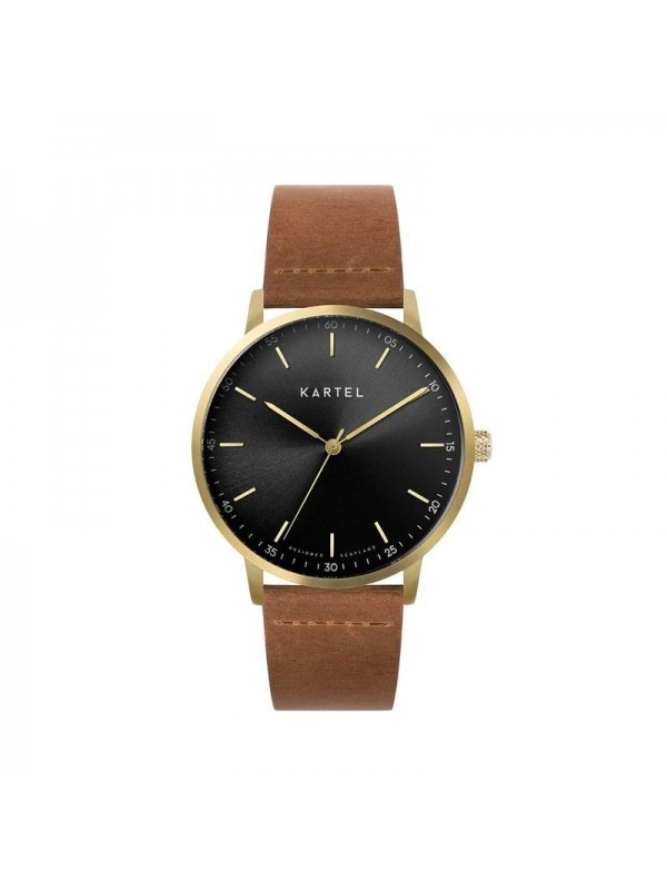 HUME 40MM TAN LEATHER STRAP WATCH