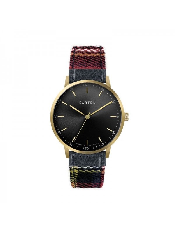 HUME 40MM RED TARTAN STRAP WATCH