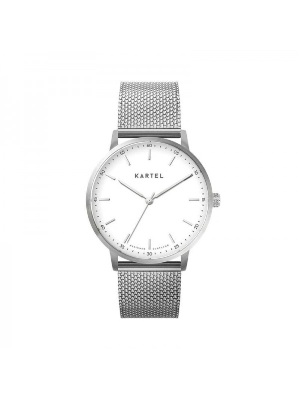 HUME 40MM SILVER CHAIN MESH STRAP WATCH