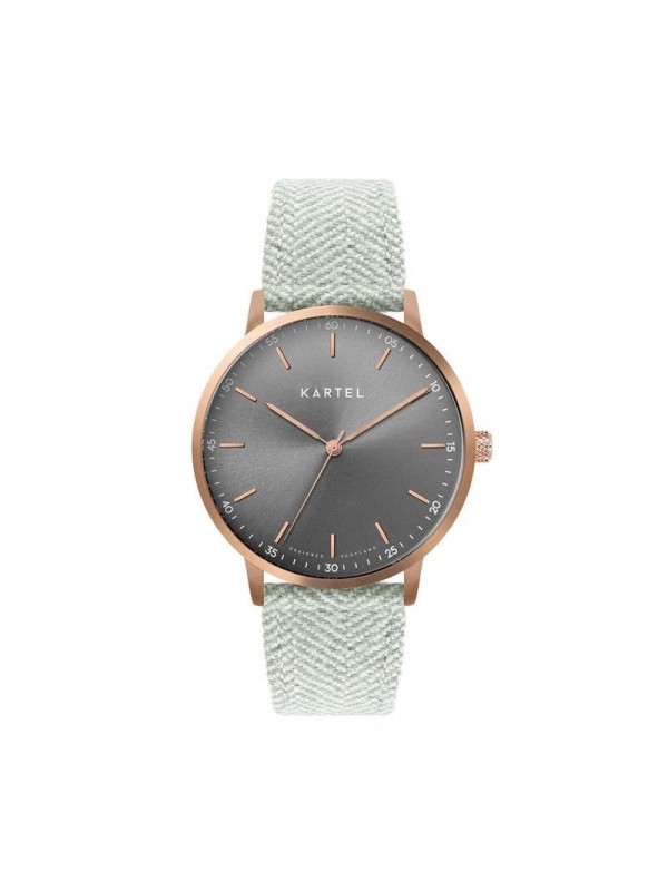 HUME 40MM ROSE GOLD FABRIC STRAP WATCH