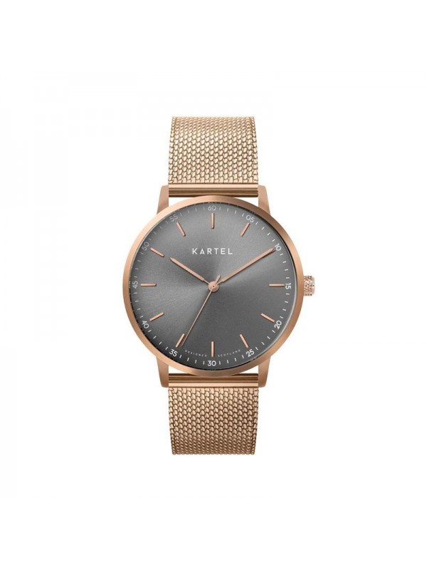 HUME 40MM ROSE GOLD CHAIN MESH STRAP WATCH