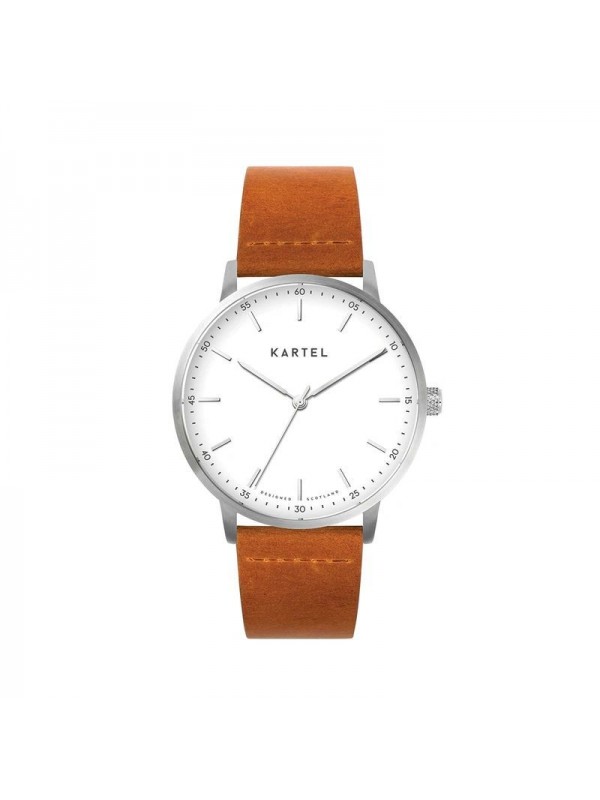 HUME 40MM TAN LEATHER STRAP WATCH