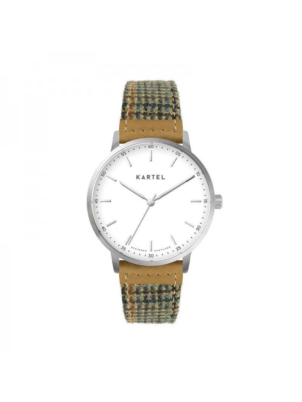 HUME 40MM BROWN FABRIC STRAP WATCH