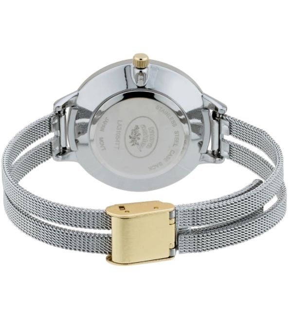 Laura Ashley Two Toned Split Mesh Band Sunray Dial Watch