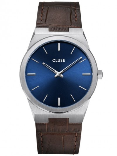 CW0101503001 Men's Wristwatch with Leather Vigoureux Strap Steel/Blue