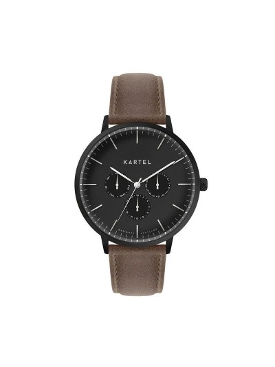 CUILLIN 43MM BROWN LEATHER STRAP WATCH