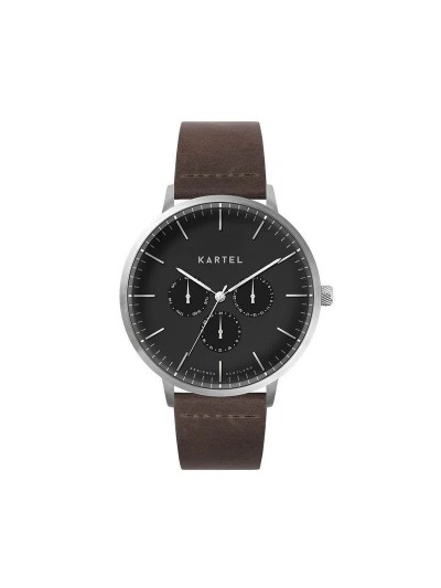 CUILLIN 43MM BROWN LEATHER STRAP WATCH