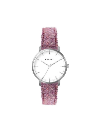 ISLA 34MM PINK TWEED STRAP WATCH