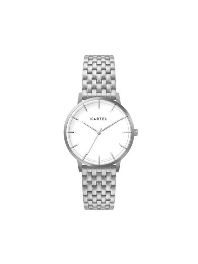 ISLA 34MM SILVER METAL STRAP WATCH