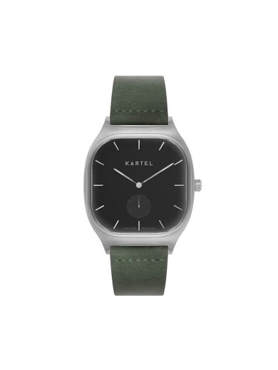 SINCLAIR 42MM GREEN LEATHER STRAP WATCH