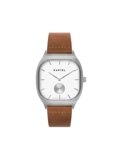 SINCLAIR 42MM TAN LEATHER STRAP WATCH