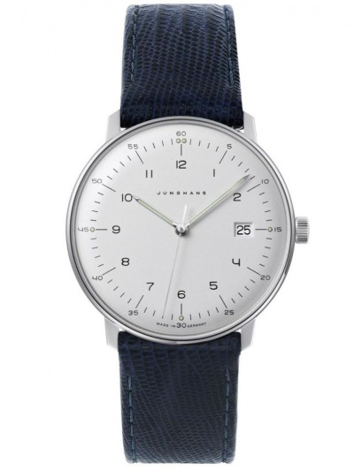 041/446-Blau max bill Quartz Watch with 2 Leather Straps