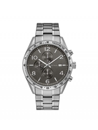 Caravelle by Bulova Mens 43B164 Stainless Chrono Black Dial Bracelet Watch