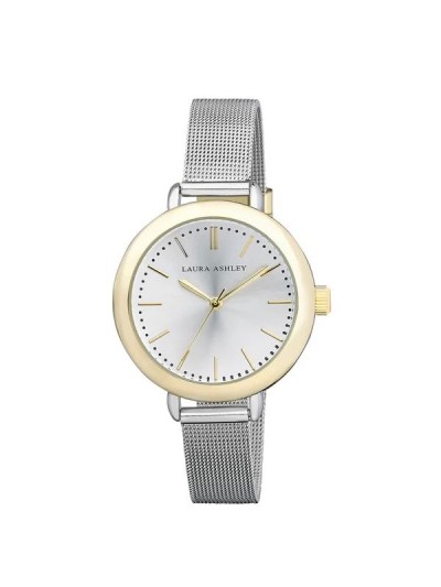 Laura Ashley Ladies Two Toned Rose Gold Mesh Watch