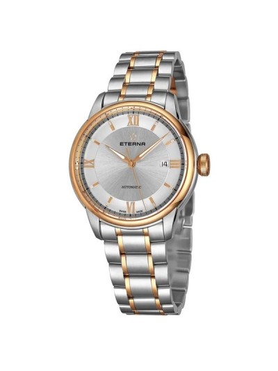 Eterna Men's 2970.53.17.1703 'Adventic' Silver Dial Two Tone Stainless Steel Automatic Swiss Made Watch