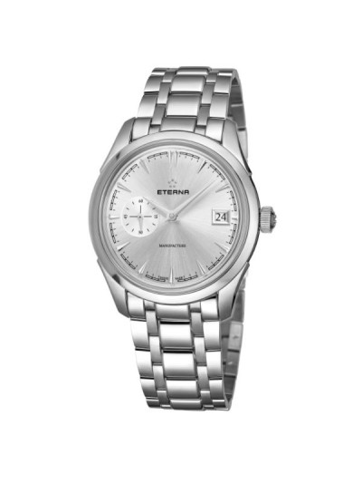 Eterna Men's 7682.41.10.1700 'Heritage' Silver Dial Stainless Steel Small Seconds Automatic Swiss Made Watch
