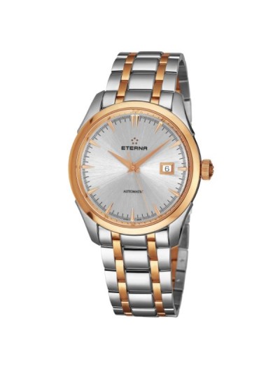 Eterna Men's 2951.53.11.1701 'Eternity' Silver Dial Two Tone Stainless Steel Swiss Automatic Watch