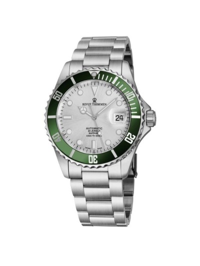 Revue Thommen Men's 17571.2124 'Diver' Silver Dial Stainless Steel Bracelet Swiss Automatic Watch