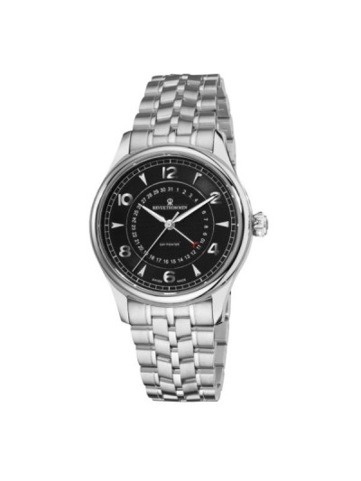 Revue Thommen Men's 10012.2137 'Date Pointer' Stainless Steel Automatic Watch