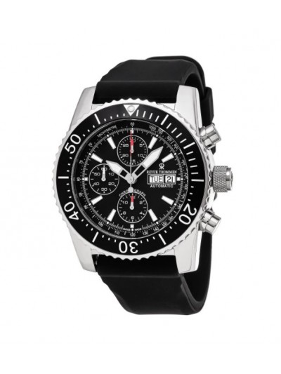Revue Thommen 17030.6534 'Air Speed' Black Dial Black Rubber Strap Chronograph Swiss Automatic Watch