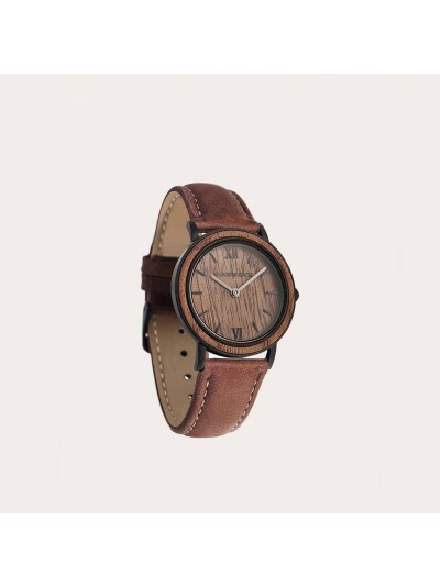 Brown Walnut Pecan Petite - Minimal 34MM