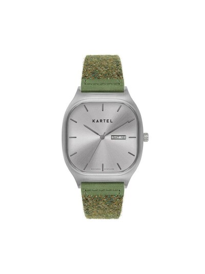 SINCLAIR 42MM GREEN FABRIC STRAP WATCH