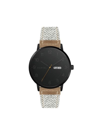 MORRIS 40MM GREY FABRIC STRAP WATCH