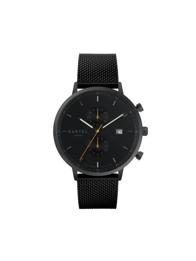 KNOYDART 43MM BLACK CHAIN MESH STRAP WATCH