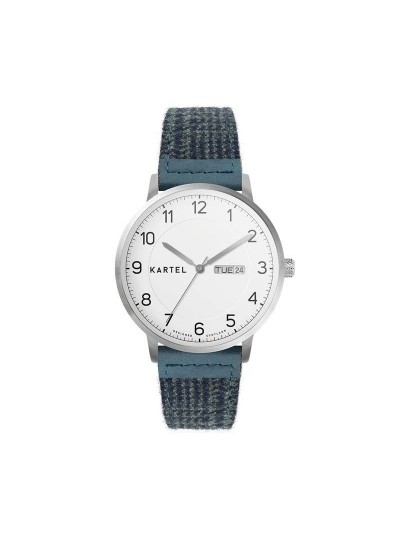 MORRIS 40MM BLUE FABRIC STRAP WATCH