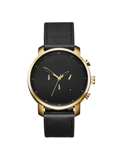 CHRONO GOLD BLACK LEATHER