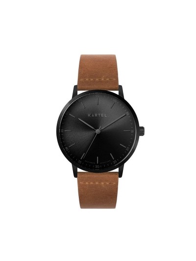 HUME 40MM TAN LEATHER STRAP WATCH